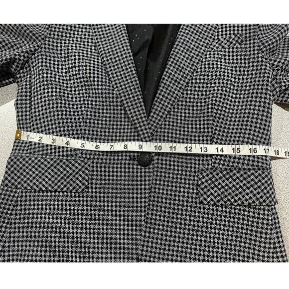 Veronica Beard Sz 8 Dickey Blazer‎ Black/White Gingham Houndstooth Quiet Luxury - Picture 11 of 14